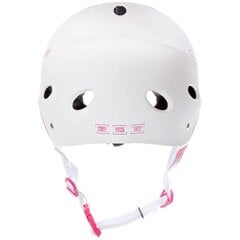 Šalmas Raven White Pink, S, 54-56 cm kaina ir informacija | Šalmai | pigu.lt