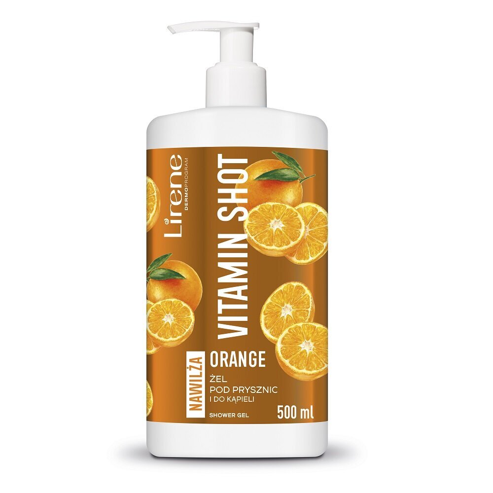 Dušo želė Lirene Vitamin Shot Orange, 500 ml kaina ir informacija | Dušo želė, aliejai | pigu.lt