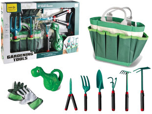 Набор садовых инструментов с сумкой, зеленый цена и информация | Игрушки для мальчиков | pigu.lt