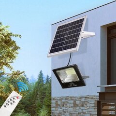 LED lauko prožektorius su saulės baterija, 200W цена и информация | Уличные светильники | pigu.lt