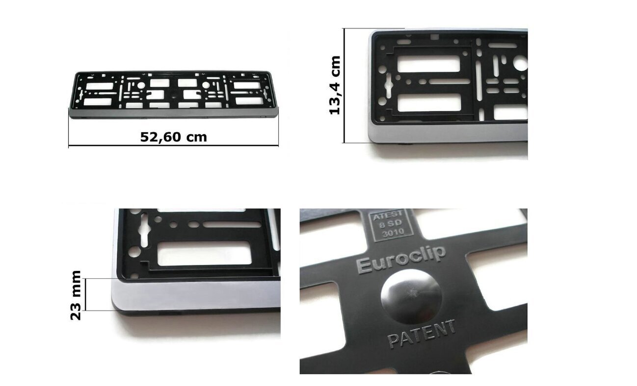 Rėmelis automobilio numeriui Opel, sidabrinės spalvos kaina ir informacija | Auto reikmenys | pigu.lt