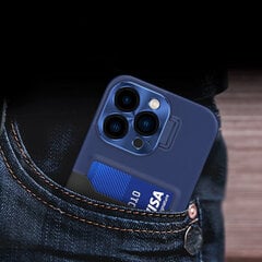 Leather Stand skirtas iPhone 14 Plus, mėlyna kaina ir informacija | Telefono dėklai | pigu.lt