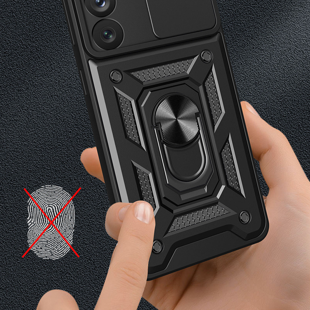 Hybrid Armor Camshield skirtas Samsung Galaxy A34 5G, juoda цена и информация | Telefono dėklai | pigu.lt