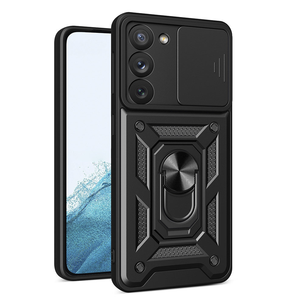 Hybrid Armor Camshield skirtas Samsung Galaxy A14, juoda цена и информация | Telefono dėklai | pigu.lt