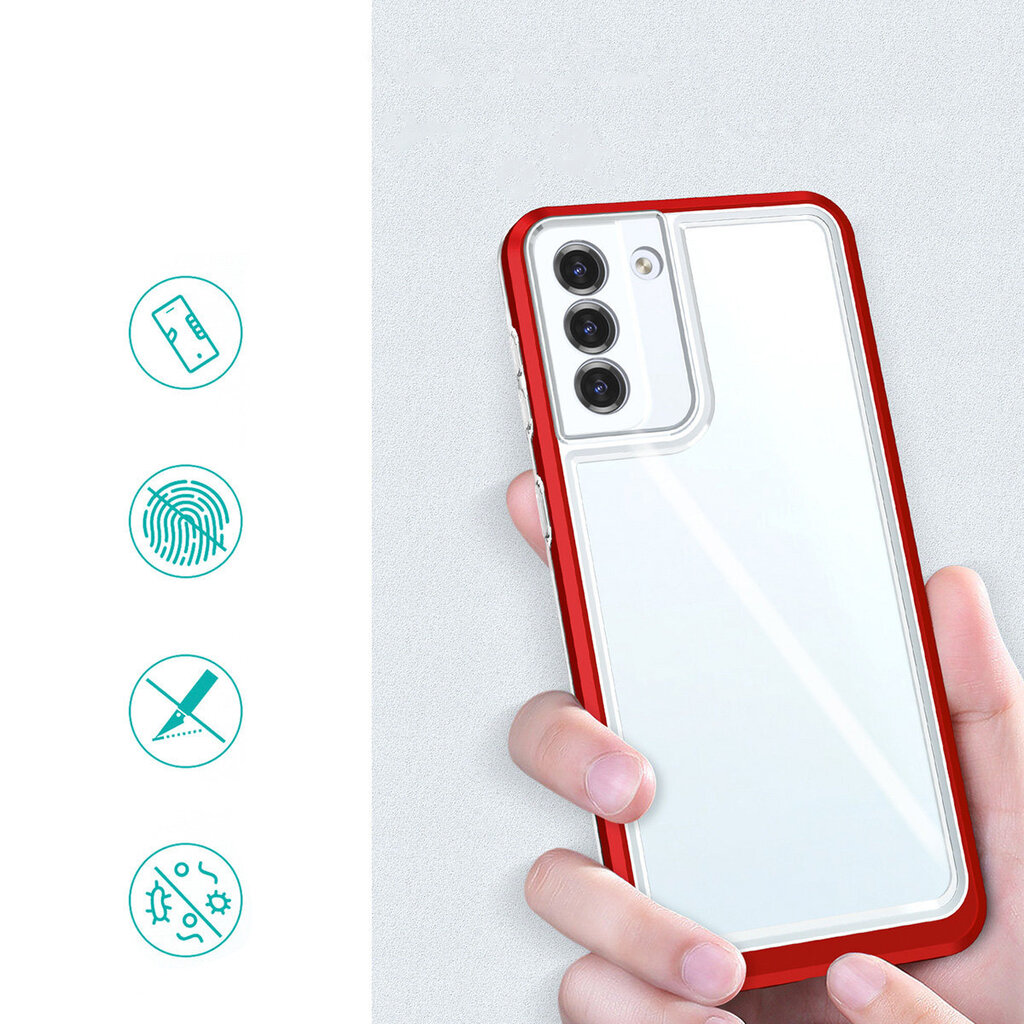 Clear 3in1 skirtas Samsung Galaxy S23+, raudona kaina ir informacija | Telefono dėklai | pigu.lt