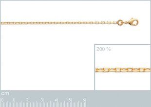 Цепочка с золотым покрытием 750°, 80 см, произведено во Франции цена и информация | Женское колье | pigu.lt