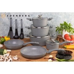 Edenberg puodų rinkinys su virtuvės įrankiais, 15 vnt. цена и информация | Кастрюли, скороварки | pigu.lt