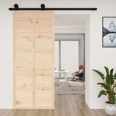 Tvarto durys, 90x1,8x214cm, pušies medienos masyvas kaina ir informacija | Vidaus durys | pigu.lt