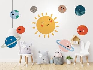 Наклейки на стену Солнечная система Стикеры Солнце и планеты Декор детской комнаты - 9 шт. цена и информация | Интерьерные наклейки | pigu.lt