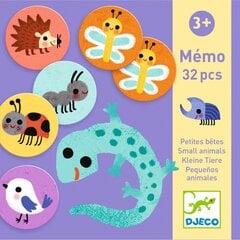 Развивающая игра Memo - Маленькие животные, DJECO DJ08254, 32 шт. цена и информация | Настольные игры, головоломки | pigu.lt