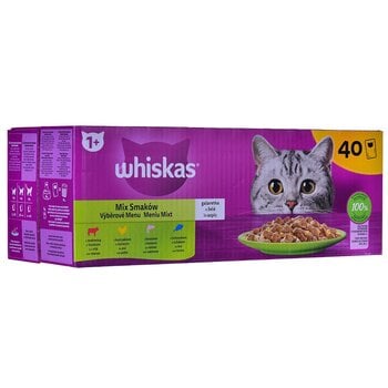 Whiskas с курицей, лососем, говядиной и тунцом, 40х85 г цена и информация | Консервы для кошек | pigu.lt