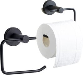 Держатель туалетной бумаги T11, черный цена и информация | Аксессуары для ванной комнаты | pigu.lt