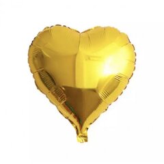 Folinės širdelės auksinės, 5vnt, 46cm kaina ir informacija | Balionai | pigu.lt