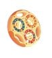 Apvalus Kamuoliukų rubikas iš 6 spalvų, oranžinis, 1 vnt. kaina ir informacija | Stalo žaidimai, galvosūkiai | pigu.lt