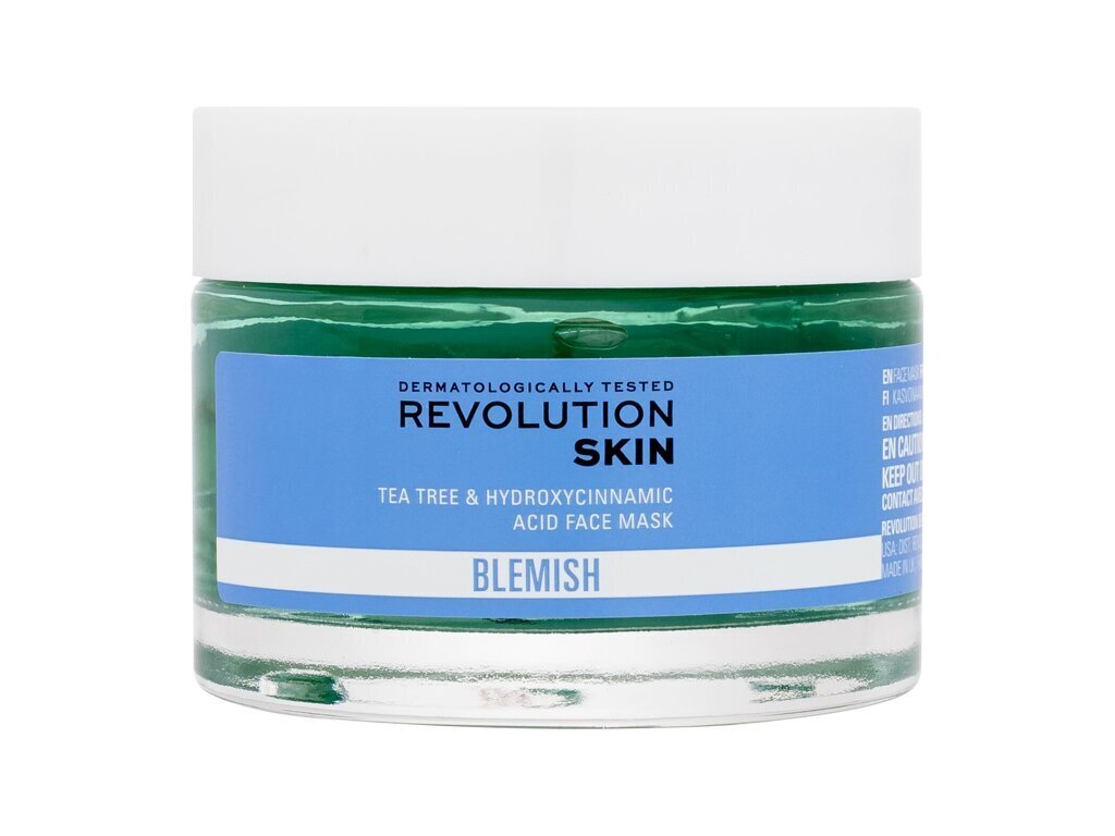 Veido kaukė Revolution Skincare Blemish Tea Tree & Hydroxycinnamic Acid, 50 ml kaina ir informacija | Veido kaukės, paakių kaukės | pigu.lt