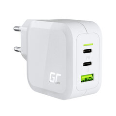 Green Cell CHARGC08W 2x USB-C, 1x USB-A, 3A цена и информация | Зарядные устройства для телефонов | pigu.lt