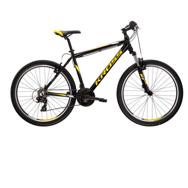 Kalnų dviratis Kross 26'', juodas kaina ir informacija | Dviračiai | pigu.lt