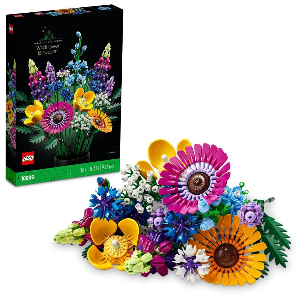 10313 LEGO® Icons Laukinių gėlių puokštė цена и информация | Konstruktoriai ir kaladėlės | pigu.lt