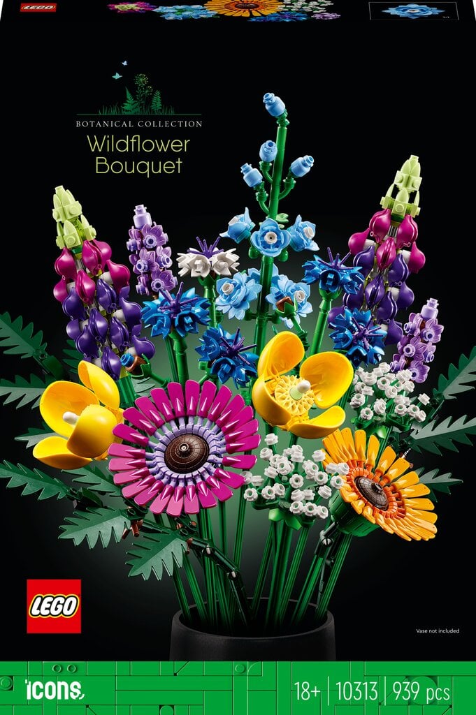 10313 LEGO® Icons Laukinių gėlių puokštė kaina ir informacija | Konstruktoriai ir kaladėlės | pigu.lt