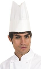 Vienkartinės virtuvės šefo kepurės, virėjo kepurė 28,5x24cm, 25vnt. kaina ir informacija | Virtuviniai rankšluosčiai, pirštinės, prijuostės | pigu.lt