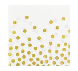 Салфетки бумажные «Gold dots», 33 x 33 см, 12 шт цена и информация | Праздничная одноразовая посуда | pigu.lt