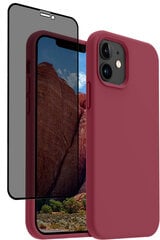 Soudberry Privacy Set skirtas Apple iPhone 12 Pro, raudonas kaina ir informacija | Telefono dėklai | pigu.lt