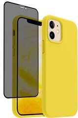 Soudberry Privacy Set skirtas Apple iPhone 12 Pro, geltonas kaina ir informacija | Telefono dėklai | pigu.lt