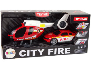 Ugniagesių transporto priemonių rinkinys,Lean toys kaina ir informacija | Žaislai berniukams | pigu.lt