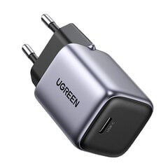 UGREEN USB-C GaN Fast Charger 30W (Space Gray) цена и информация | Зарядные устройства для телефонов | pigu.lt