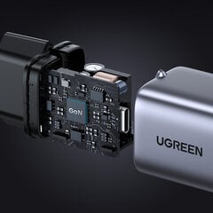 UGREEN Быстрое зарядное устройство UGREEN USB-C GaN 30 Вт (серый космос) цена и информация | Зарядные устройства для телефонов | pigu.lt