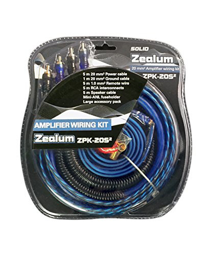 Zealum ZPK-20S2 laidų rinkinys garso stiprintuvui, 20mm² kaina ir informacija | Kabeliai ir laidai | pigu.lt