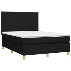 Кровать vidaXL, 140х200 см, черный цена и информация | Кровати | pigu.lt