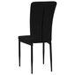Valgomojo kėdės vidaXL, Aksomas, 4vnt., juoda kaina ir informacija | Virtuvės ir valgomojo kėdės | pigu.lt