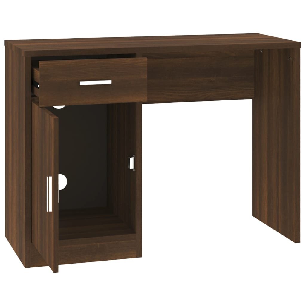 Rašomasis stalas vidaXL, Apdirbta mediena, 100x40x73cm, ruda ąžuolo spalva kaina ir informacija | Kompiuteriniai, rašomieji stalai | pigu.lt