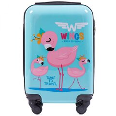 Mažas lagaminas Wings kd01 Flamingai kaina ir informacija | Lagaminai, kelioniniai krepšiai | pigu.lt