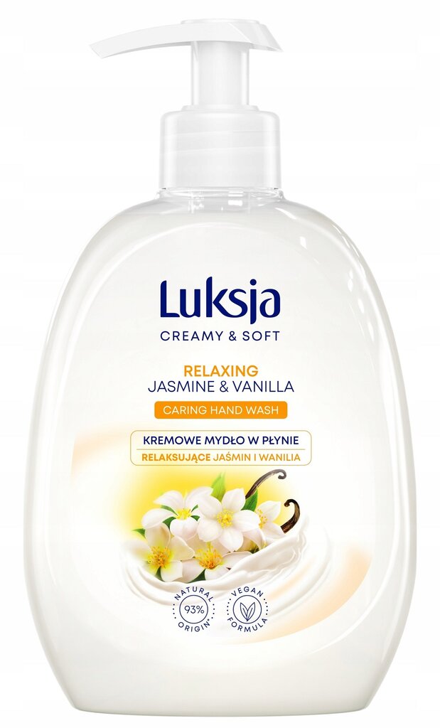 Skystas kreminis muilas Luksja Jasmine & Vanilla, 500 ml цена и информация | Muilai | pigu.lt