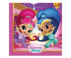 Салфетки «Shimmer and Shine» 33 x 33 см, 20 шт цена и информация | Праздничная одноразовая посуда | pigu.lt