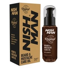 Barzdos ir ūsų priežiūros aliejus Nishman Beard & Mustache Care Oil vyrams, 75 ml kaina ir informacija | Skutimosi priemonės ir kosmetika | pigu.lt