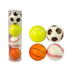 Набор мягких мячей, 7 см, 4 шт. цена и информация | Игрушки для мальчиков | pigu.lt