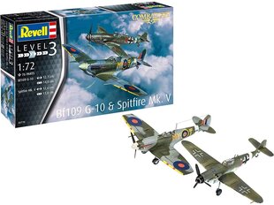 Surenkamas modelis Combat Set Messerschmitt Bf109G-10 & Spitfire Mk.V Revell, 03710 kaina ir informacija | Konstruktoriai ir kaladėlės | pigu.lt