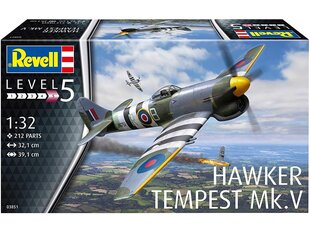 Revell - Hawker Tempest V, 1/32, 03851 цена и информация | Конструкторы и кубики | pigu.lt