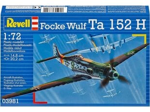 Сборная пластиковая модель. Revell - Focke Wulf Ta 152 H, 1/72, 03981 цена и информация | Склеиваемые модели | pigu.lt