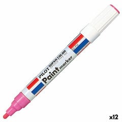 Стойкий маркер Pilot SC-PM-P, розовый, 12 шт. цена и информация | Письменные принадлежности | pigu.lt