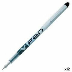 Перо для каллиграфии Pilot V Pen, одноразовое, чёрное, 0.4 мм, 12 шт. цена и информация | Письменные принадлежности | pigu.lt