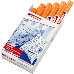 Стойкий маркер для текстиля Edinging 4500, флюоресцентный оранжевый, 10 шт. цена и информация | Письменные принадлежности | pigu.lt