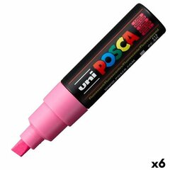 Маркер POSCA PC-8K, розовый, 6 шт. цена и информация | Принадлежности для рисования, лепки | pigu.lt