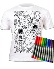 Marškinėliai mergaitėms ir berniukams Splat Planet, balti цена и информация | Рубашки для девочек | pigu.lt