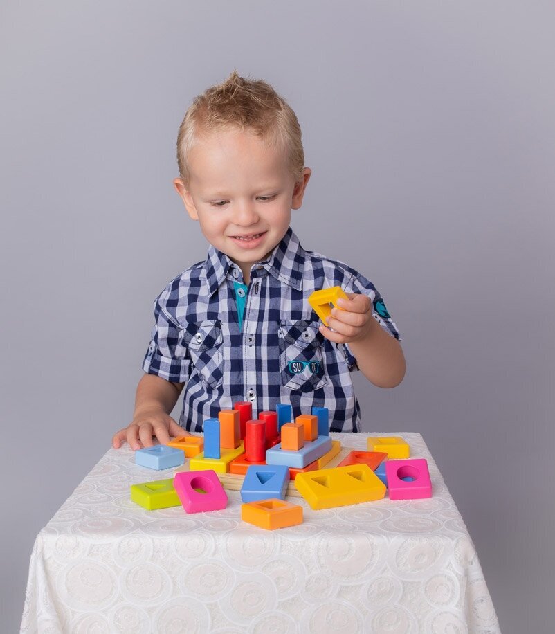 Formų ir spalvų žaidimas Bino kaina ir informacija | Žaislai kūdikiams | pigu.lt