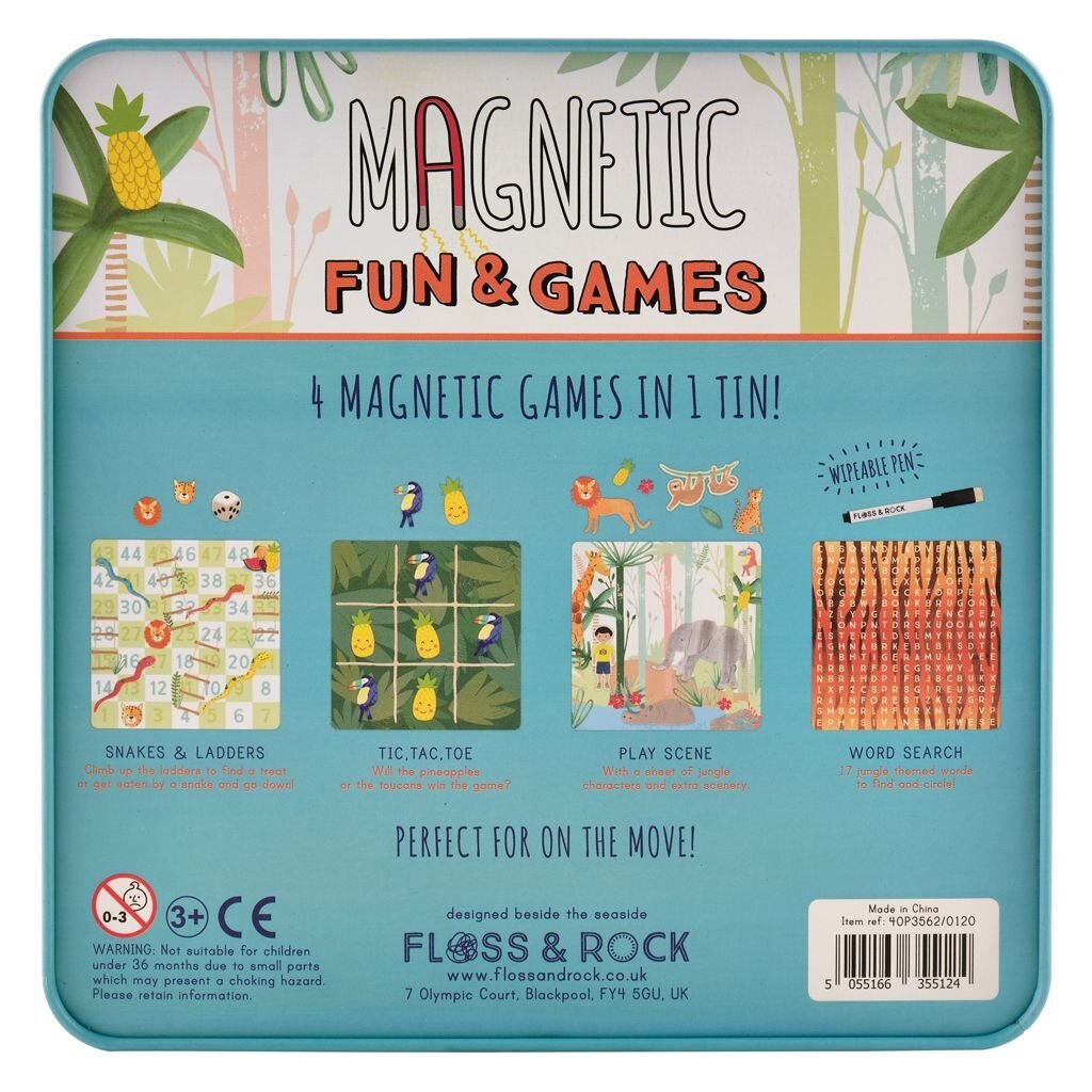 Magnetinis žaidimas Džiunglės 4 in 1 kaina ir informacija | Lavinamieji žaislai | pigu.lt