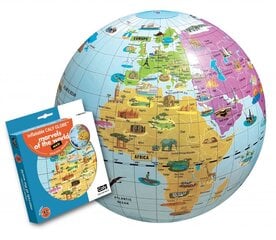Pripučiamas gaublys Pasaulio stebuklai, 42 cm цена и информация | Карты мира | pigu.lt